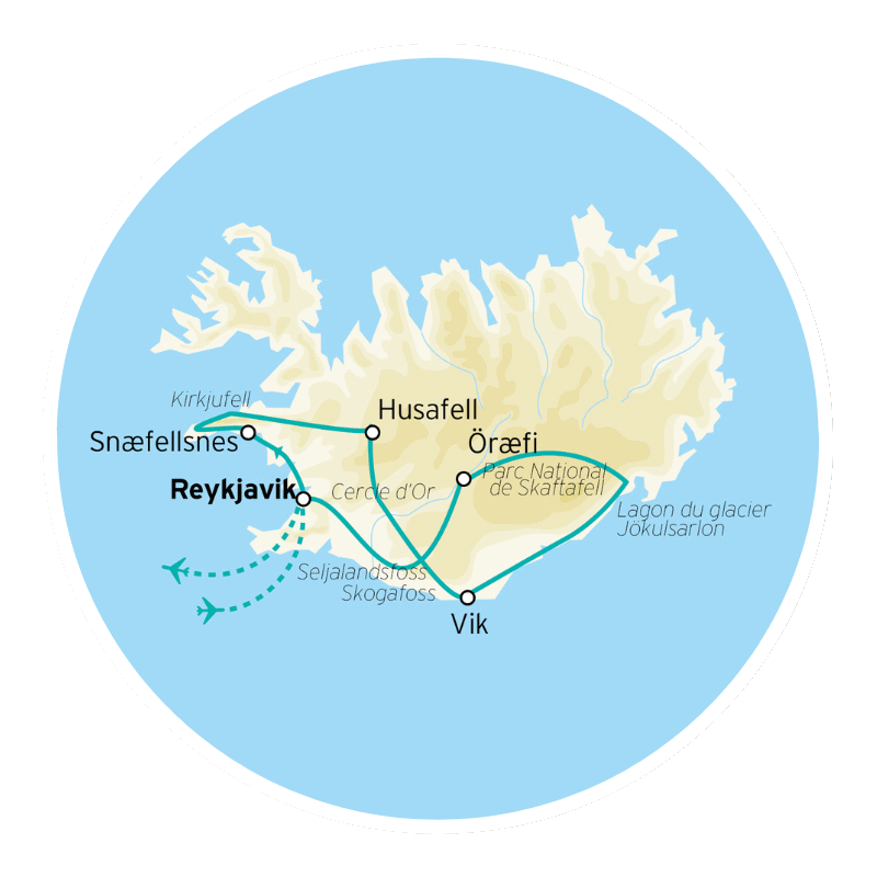 Circuit Merveilles de l'Islande en Hiver reykjavik Islande