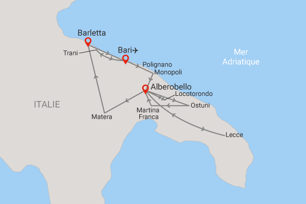 Circuit Richesses des Pouilles bari Italie