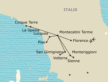 Circuit Couleurs de Toscane et CinqueTerre florence Italie