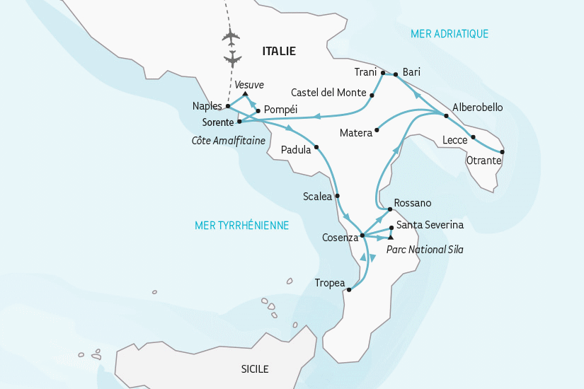Circuit Le Grand Sud de l'Italie naples Italie