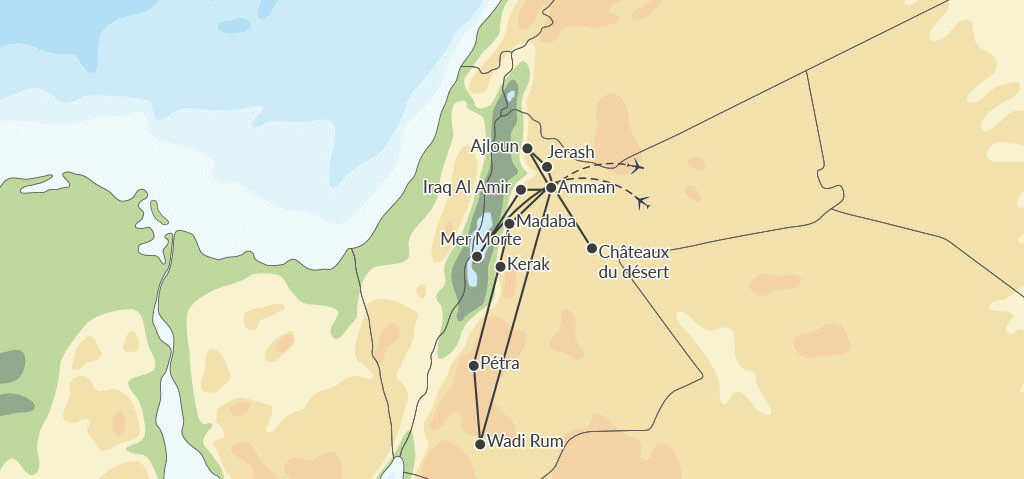 Circuit Essentiel de la Jordanie amman Jordanie