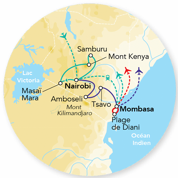 Circuit Explorations du Kenya100% Safari nairobi Kenya