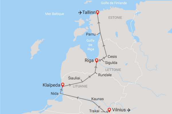 Circuit Cap sur la Baltique vilnius Lituanie