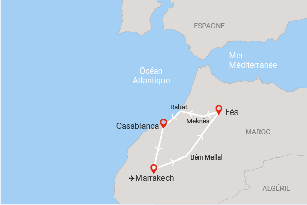 Combiné circuit et hôtel Trésors des villes impériales + extension 3 nuits Club Jumbo Targa Aqua Parc Resort marrakech Maroc