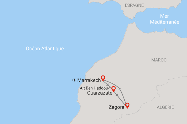 Circuit Marrakech, oasis et désert de Zagora marrakech Maroc