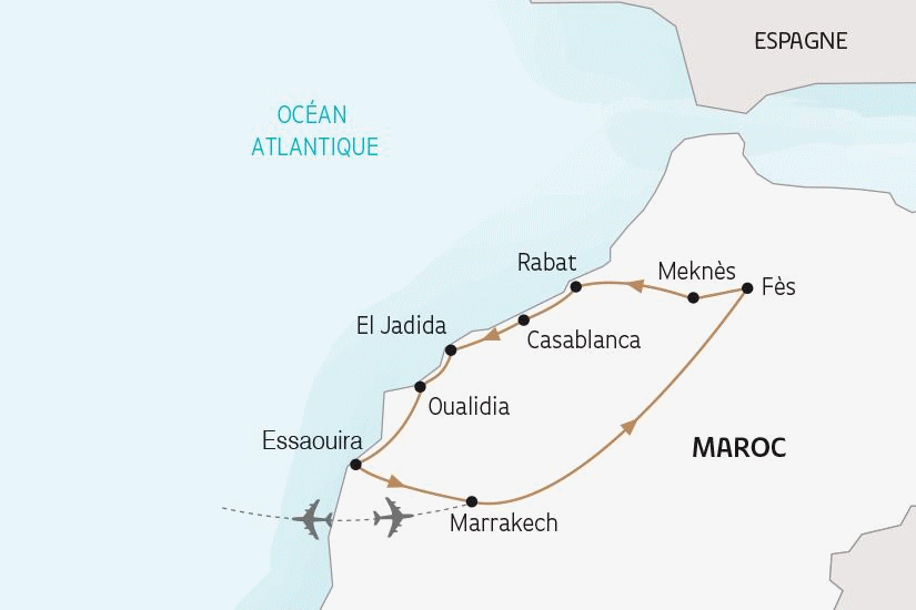 Circuit Villes Impériales et Côte Atlantique marrakech Maroc