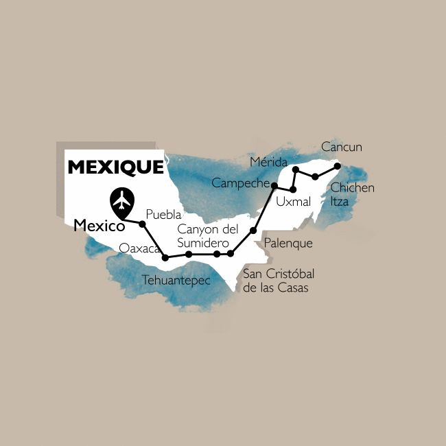 Circuit Saveurs et Civilisations Mexicaines & extension Cancun mexico Mexique