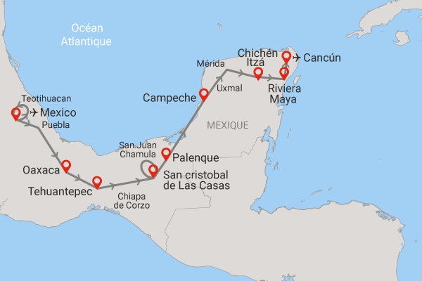 Circuit Entre civilisations aztèque et maya mexico Mexique