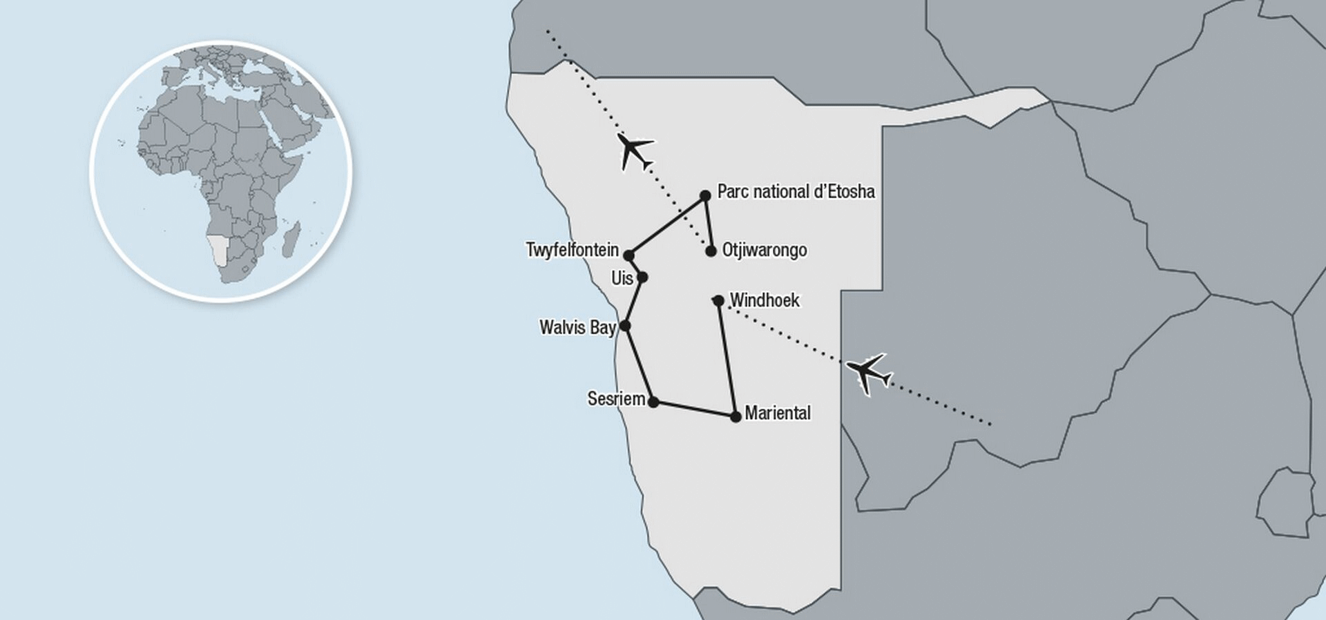 Circuit Découverte de la Namibie et Fish River Canyon windhoek Namibie