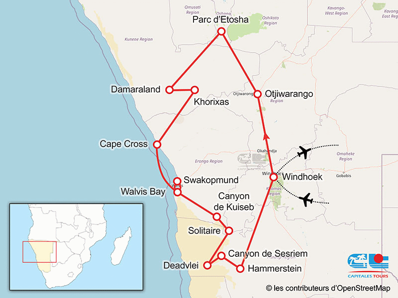 Circuit Entre Désert et Safari windhoek Namibie