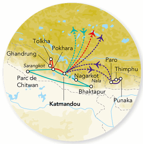 Circuit Merveilles du Népal & Extension Trekking Annapurna kathmandou Nepal