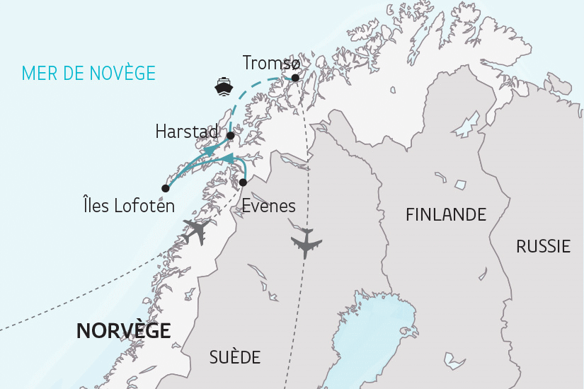 Circuit Escapade Boréale evenes Norvege