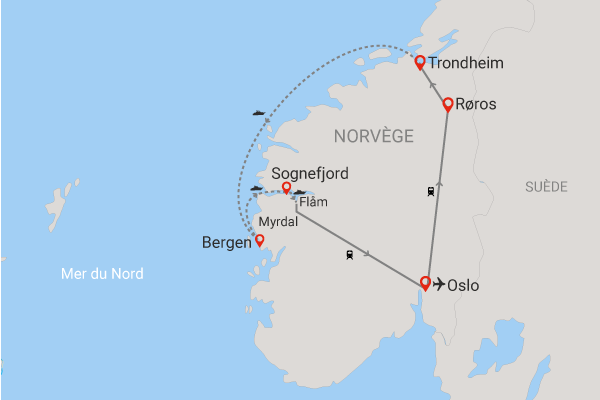 Circuit Croisière côtière et fjords de Norvège oslo Norvege