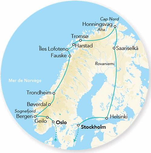 Circuit Merveilles de la Scandinavie oslo Norvege