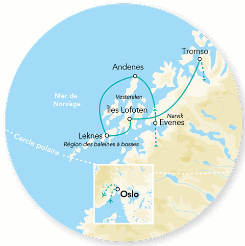 Circuit Splendeurs de l'Arctique 2025 oslo Norvege