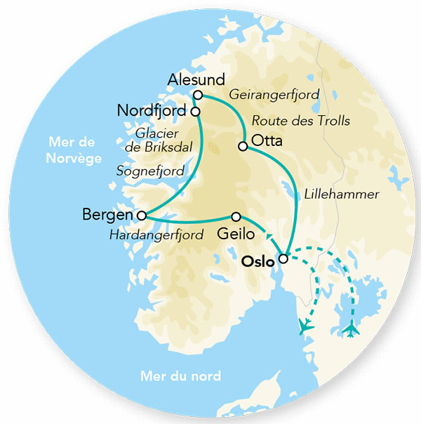 Circuit Splendeurs des Fjords oslo Norvege