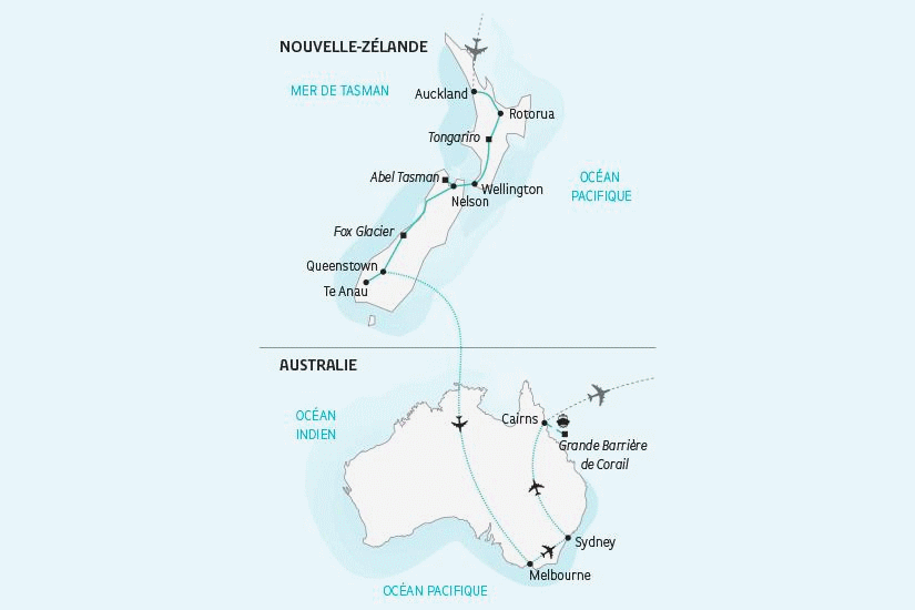 Circuit La Nouvelle-Zélande et l'Australie auckland Nouvelle Zelande