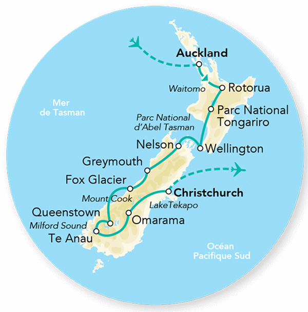 Circuit Splendeurs de Nouvelle Zélande auckland Nouvelle Zelande