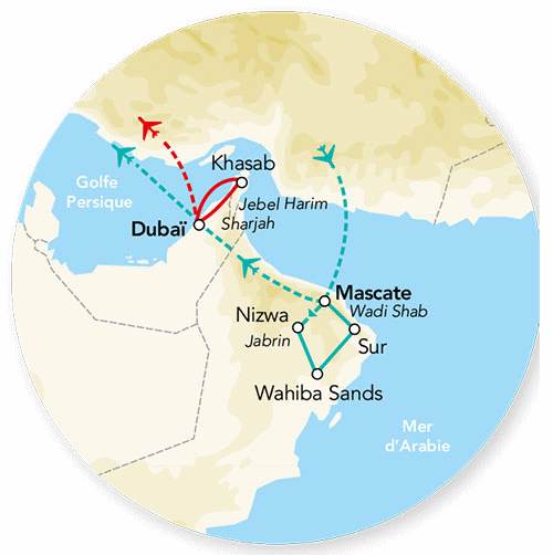 Circuit Splendeurs du Sultanat d'Oman 3/4* & Extension Dubaï 2023 mascate Oman
