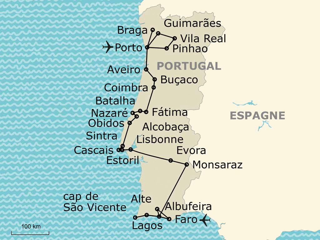 Autotour Grand Tour du Portugal en liberté porto Portugal