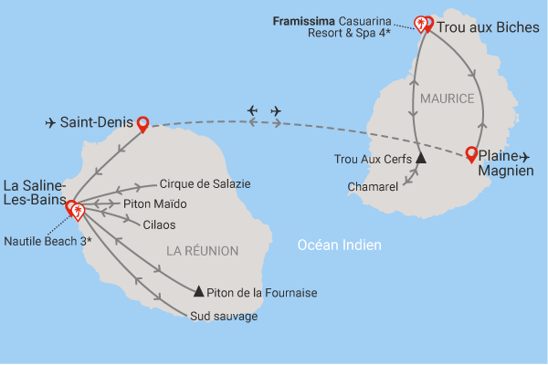 Circuit Douces Îles Vanille (Nautile 3* & Framissima Casuarina 3* sup) saint_denis Reunion