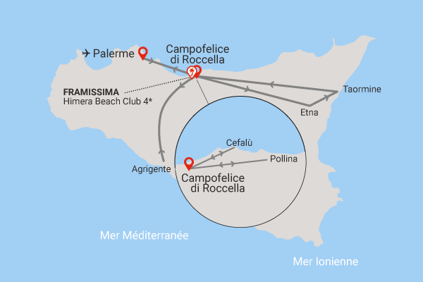 Circuit Couleurs de Sicile, logement au Framissima Himera Resort campofellice_di_rocella Sicile et Italie du Sud