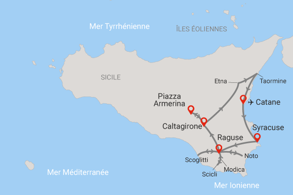 Autotour Du Baroque à l'Etna catane Sicile et Italie du Sud
