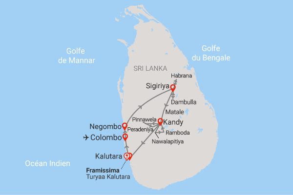 Combiné circuit et hôtel Authentique Sri Lanka 3* & extension au Framissima Turyaa Kalutara colombo Sri Lanka