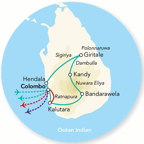 Circuit Splendeurs du Sri Lanka & extension Maldives Fihalhohi Island colombo Sri Lanka