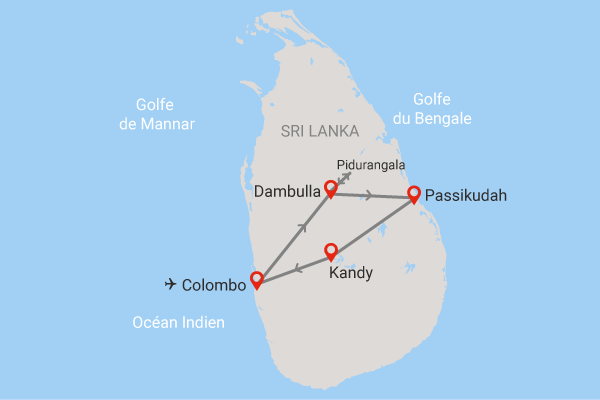 Combiné circuit et hôtel Framissima The Calm 4* et 2 jours de visites colombo Sri Lanka