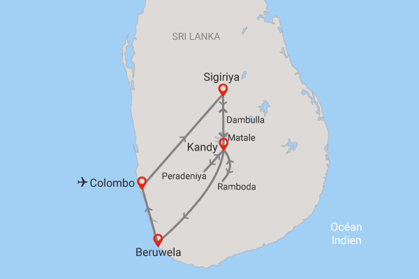 Circuit Balade cinghalaise privative colombo Sri Lanka