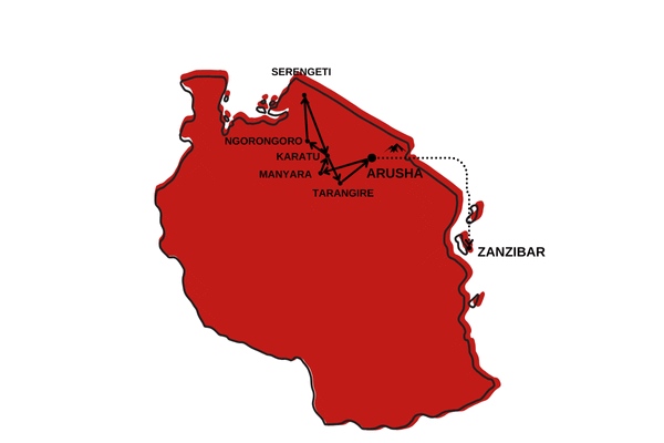 Circuit Des Lodges de Tanzanie à l'Archipel de Zanzibar, plage de Kiwengwa arusha Tanzanie