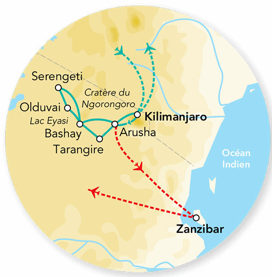 Circuit Merveilles de Tanzanie & extension Stone Town & Zanzibar kilimanjaro Tanzanie