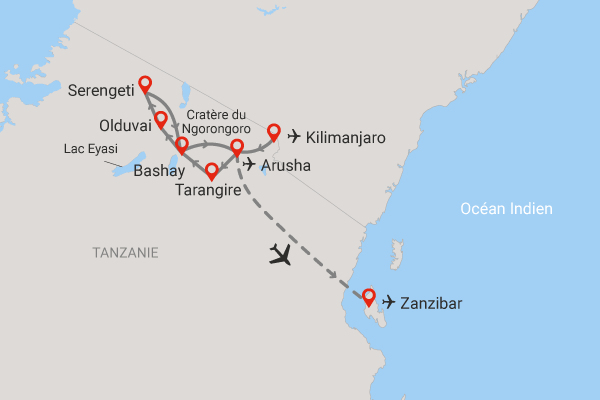 Circuit Merveilles de Tanzanie & Extension Zanzibar 2023 kilimanjaro Tanzanie