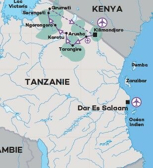 Circuit Couleurs Tanganyika kilimanjaro Tanzanie