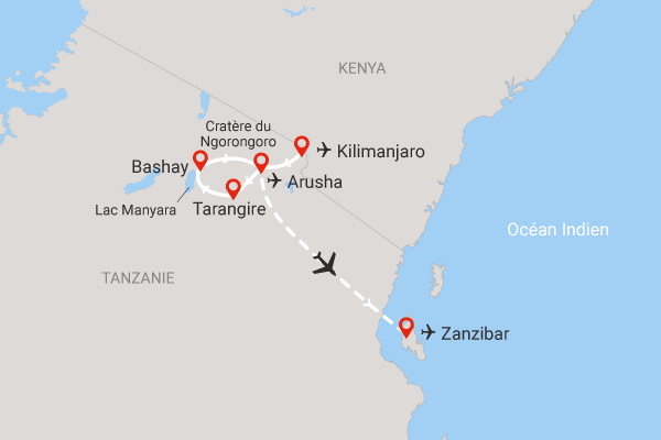 Circuit Splendeurs de Tanzanie & Zanzibar kilimanjaro Tanzanie