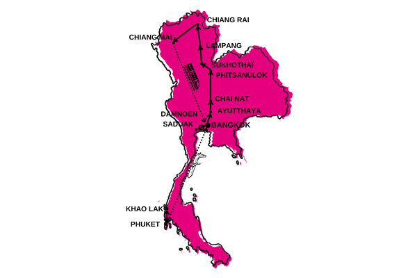 Circuit Royaume du Siam et Plage de Khao Lak bangkok Thailande