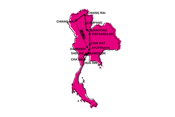 Circuit Charmes de Thaïlande et plage à Hua Hin bangkok Thailande