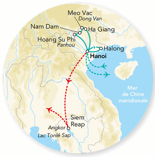 Circuit Immersion au Nord Vietnam & Extension Angkor & Siem Reap hanoi Vietnam