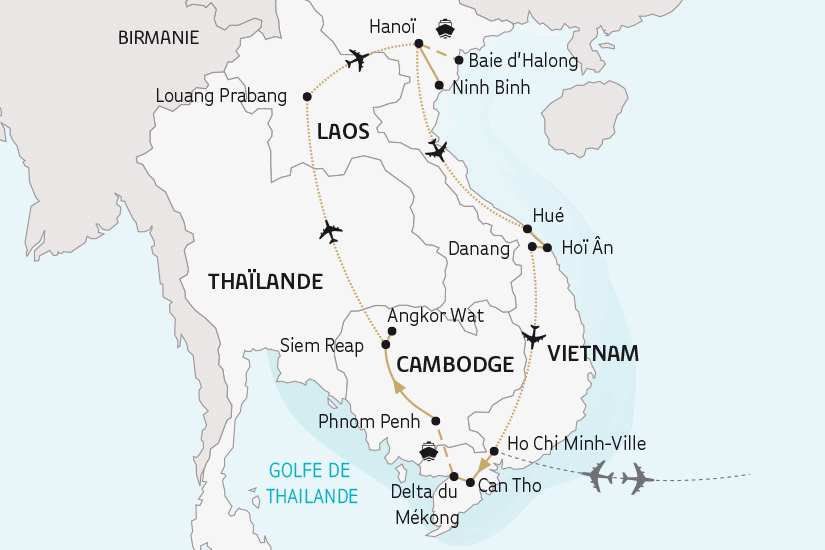 Circuit Le Grand Tour de l'ancienne Indochine Française hochiminh Vietnam
